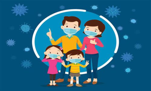 Coronavirus COVID-19 keep family safe