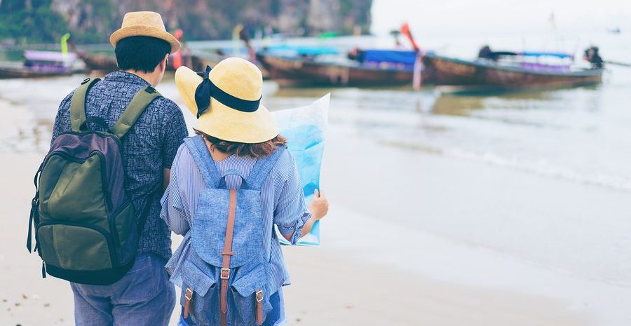 young couple on vacation