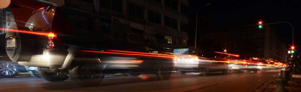 personal injury scene at night