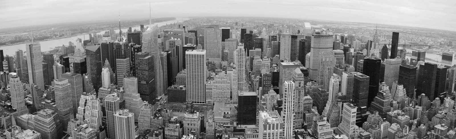 Black and white cityscape