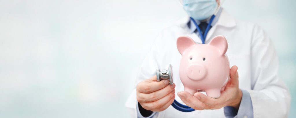 doctor checking cost of surgery