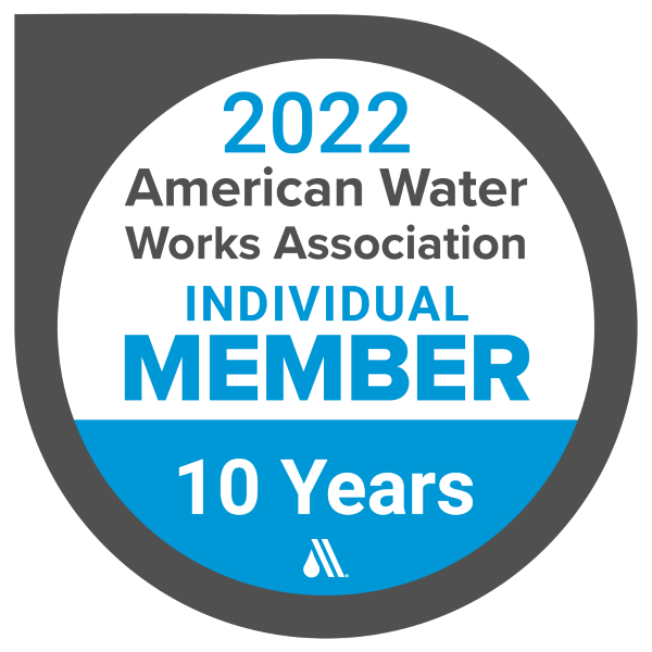 AWWA 10 year member badge given to Napoli Shkolnik Personal Injury Lawyers